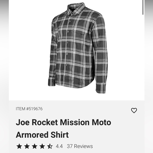 Joe Rocket Mission Motorcycle Armoured Shirt (Medium) (worn twice last season) - Picture 8 of 8